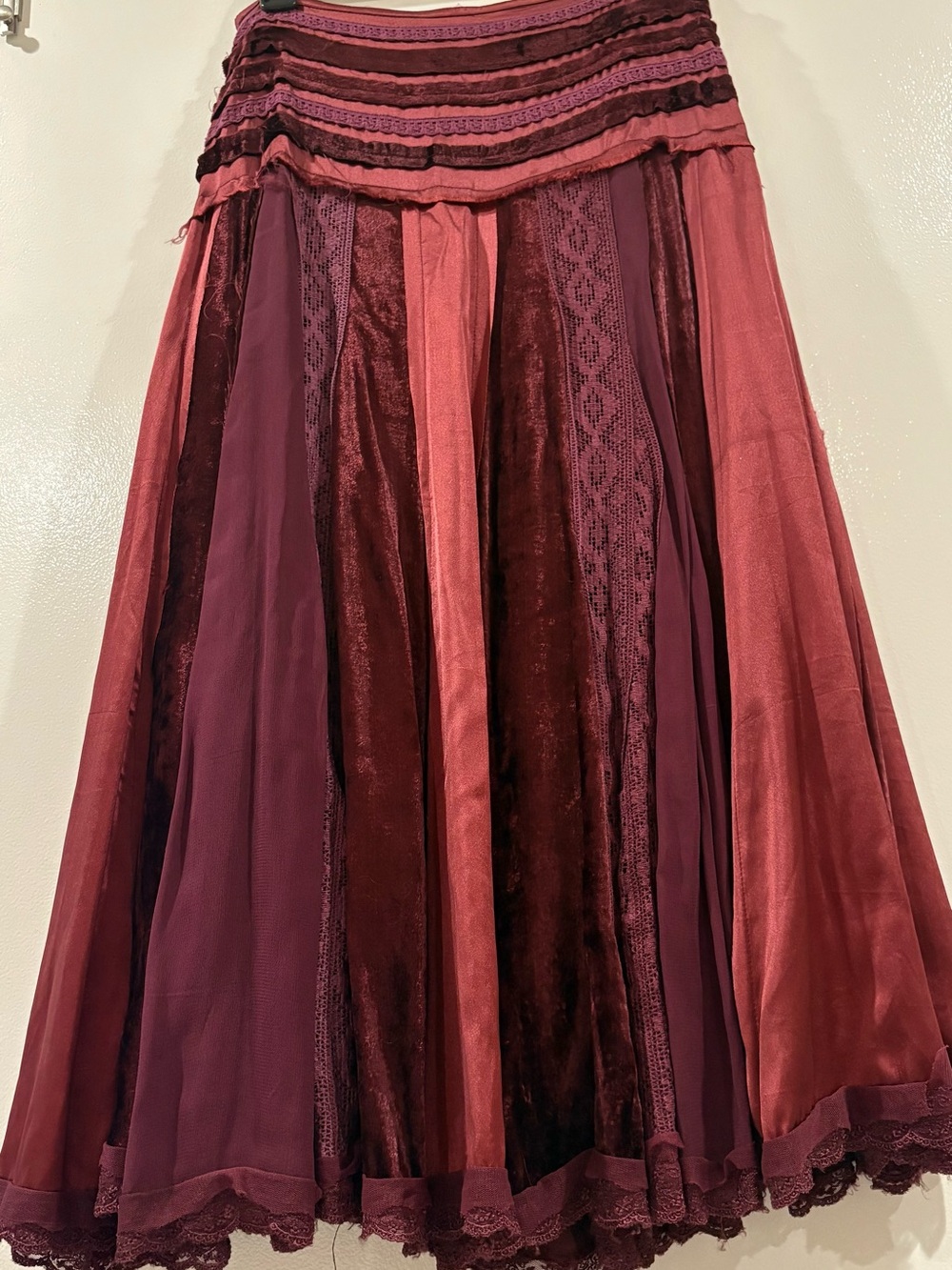 NEW Yank Burgundy A-Line Skirt - Size Small